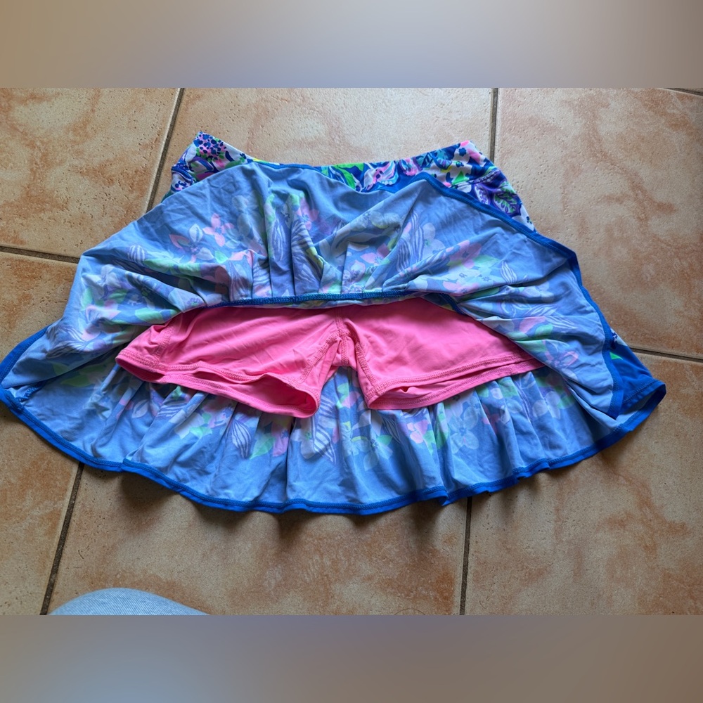 Lilly Pulitzer Blue Floral Mini Skirt - Picture 3 of 4